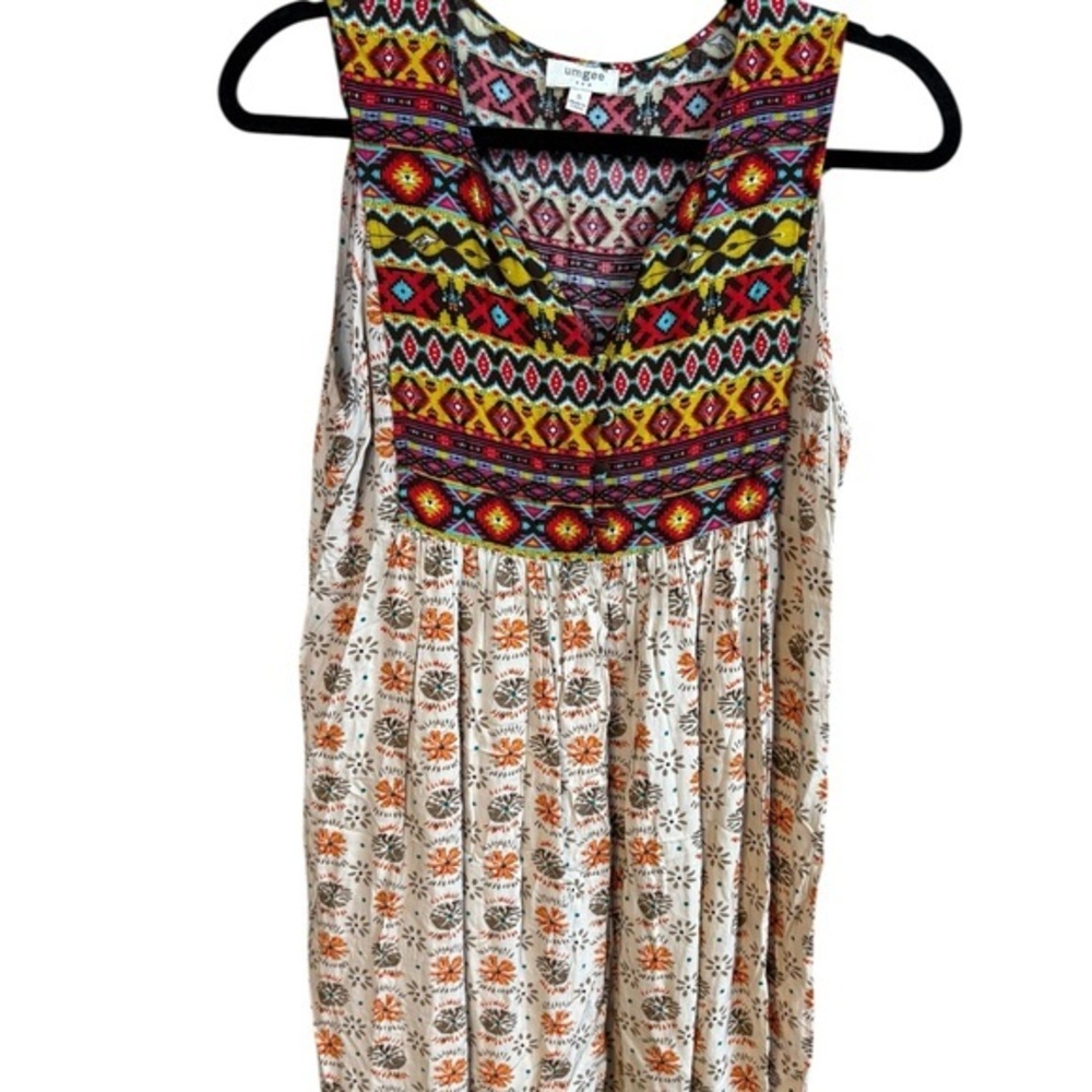 Umgee Women’s Multicolor Boho Mini Dress Small